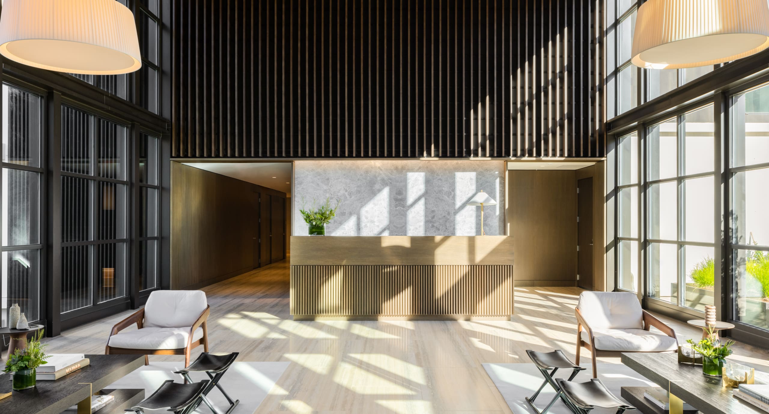 Luxury condominiums and residences for sale lobby area Yerba Buena Island San Francisco